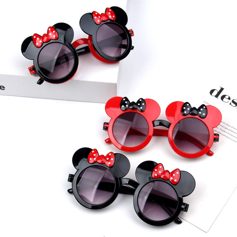 Kid Baby Clamshell Shaped Sunglasses Cartoon Bowknot Anti-UV Eyeglasses