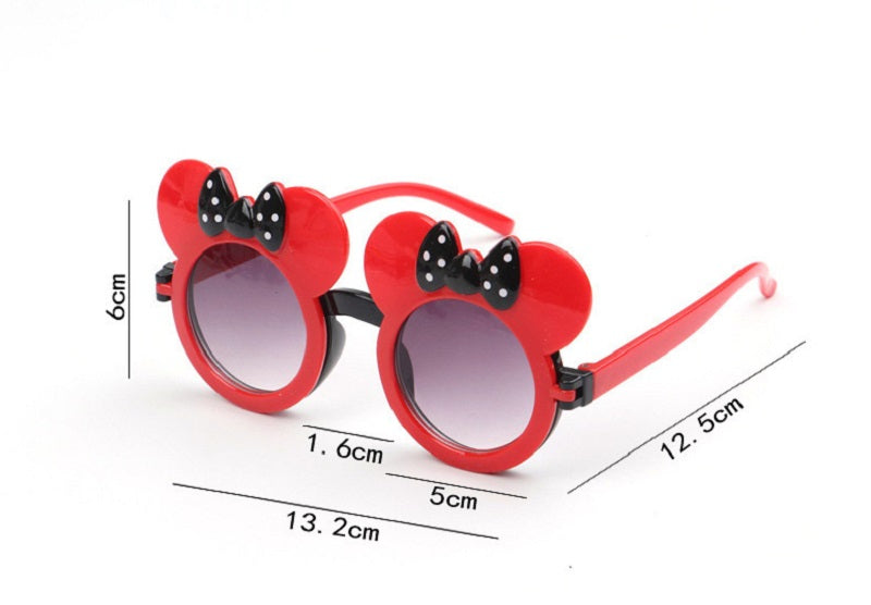 Kid Baby Clamshell Shaped Sunglasses Cartoon Bowknot Anti-UV Eyeglasses