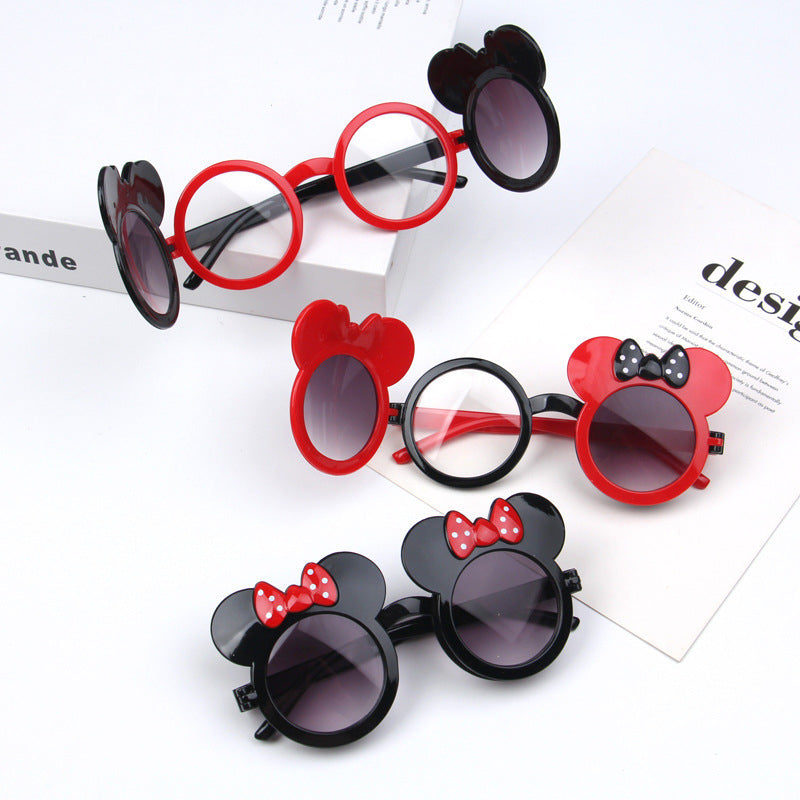 Kid Baby Clamshell Shaped Sunglasses Cartoon Bowknot Anti-UV Eyeglasses