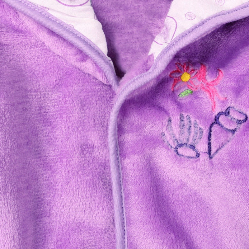 Winter Boy Girl Cartoon Robe Bathrobe Sleepwear Pajamas