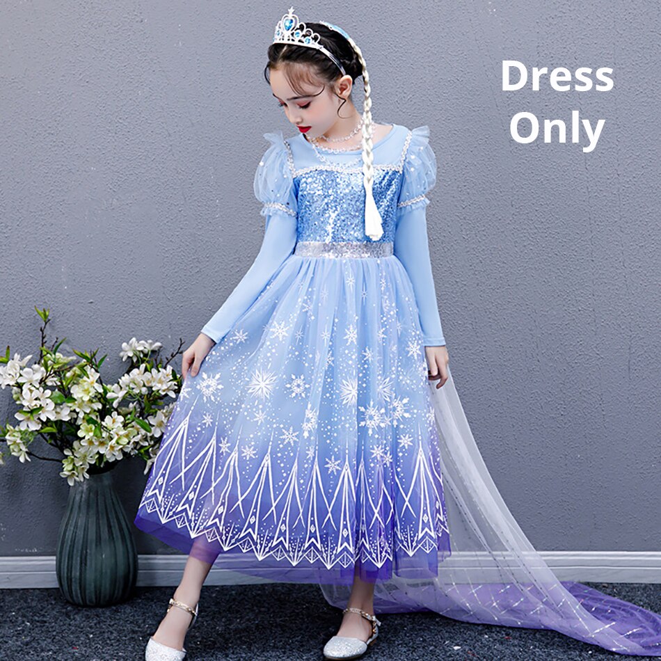 Girls Kids Long Sleeve Fall Winter Halloween Christmas Princess Dress