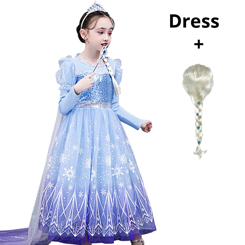 Girls Kids Long Sleeve Fall Winter Halloween Christmas Princess Dress