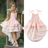 Kids Girl Princess Ruffles Wedding Bridesmaid Pageant Formal Dress 1-6Y - honeylives