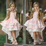 Kids Baby Girl Princess Ruffles Wedding Bridesmaid Pageant Formal Dress