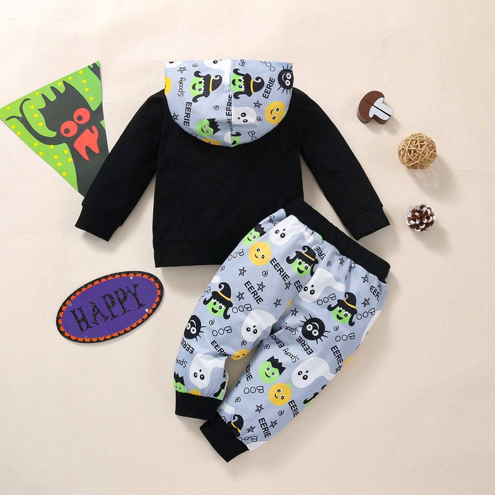 1-4Y Autumn Kids Baby Boys Casual Halloween Sets 2pcs