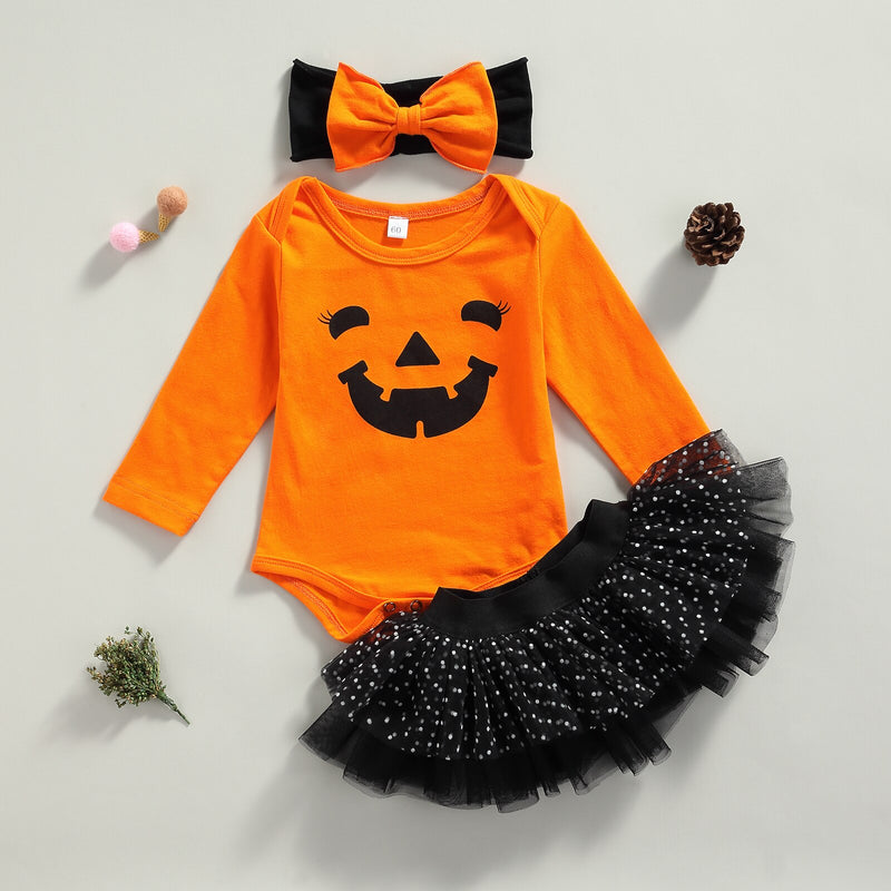 0-18M Halloween Baby Girls Boys Cartoon 3pcs Sets