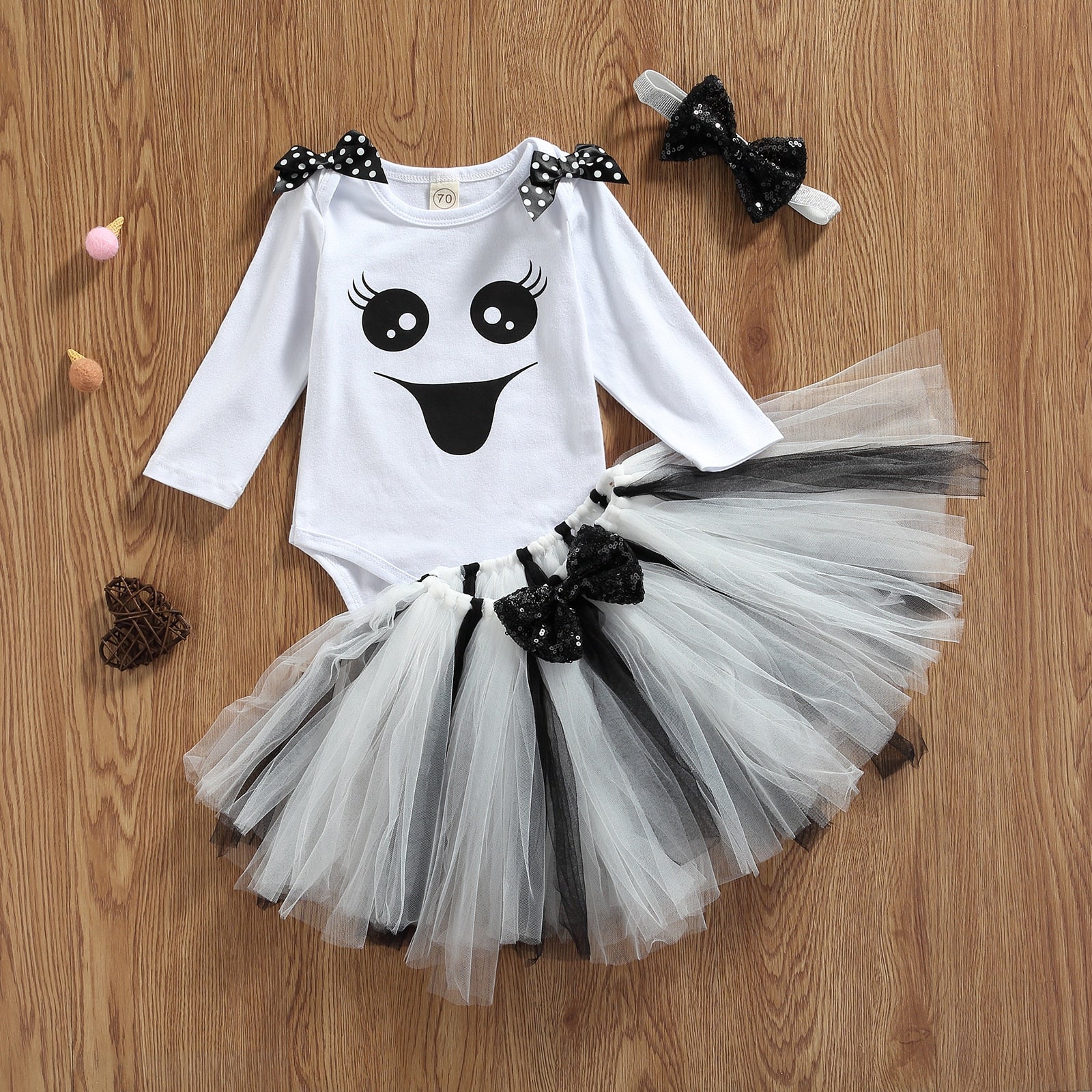0-24M Halloween Newborn Baby Girls Boys Sets 3pcs