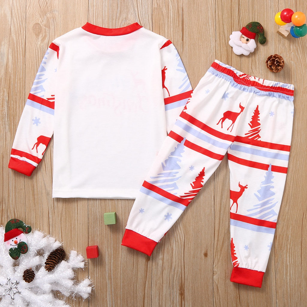 Family Matching Christmas Pajamas Adult Kids Baby Cotton Sleepwear