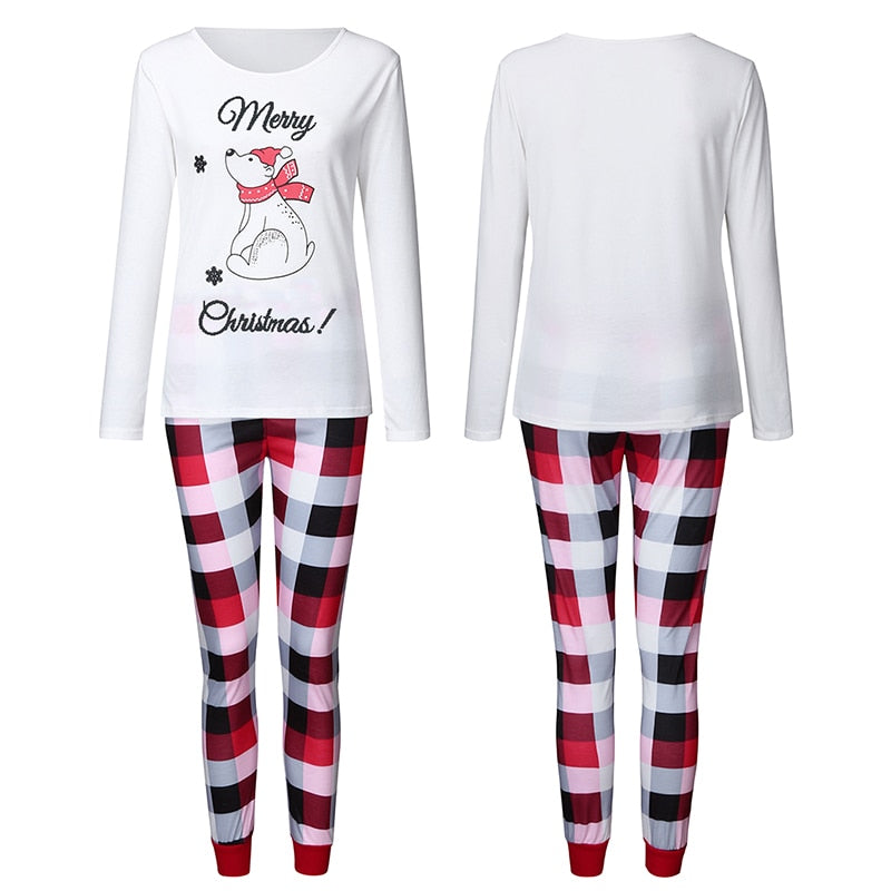 Family Christmas Pajamas Mommy Daughter Son Matching Outfit Nightwear