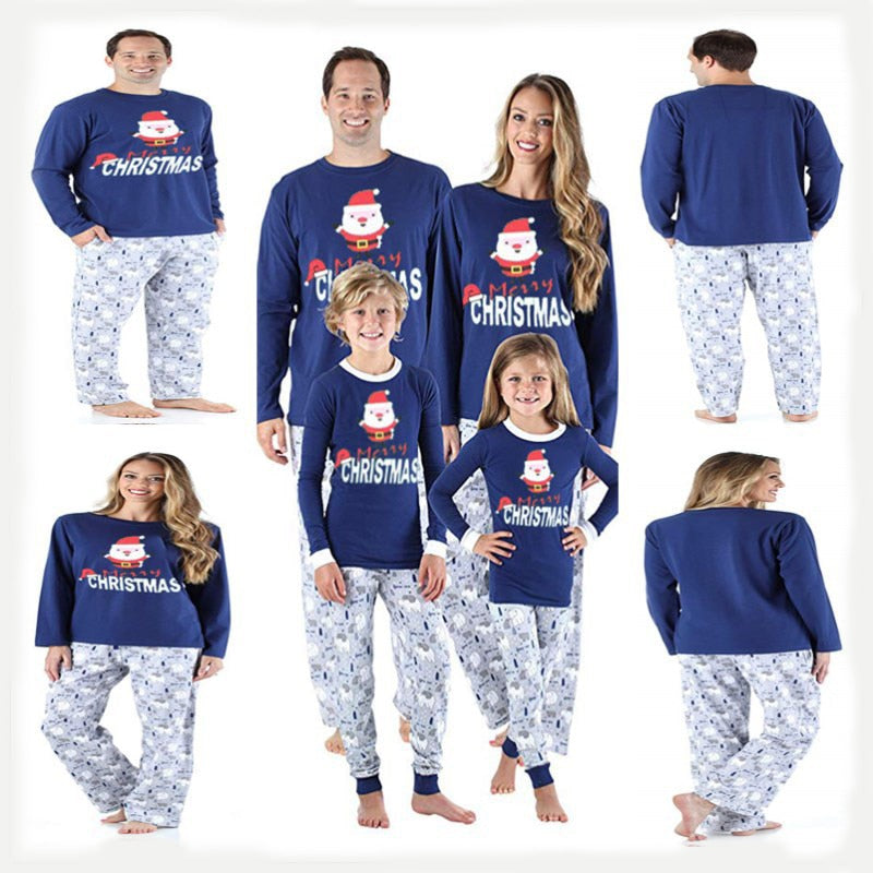 Family Christmas Pajamas Matching Adult Women Kids Sleepwear