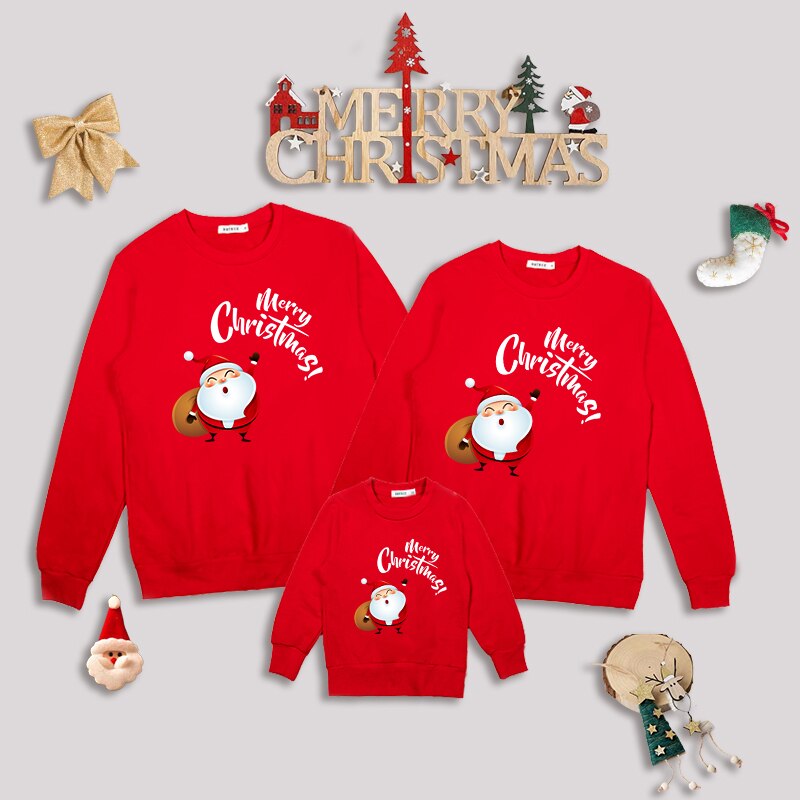 Family Matching Christmas Mother Kids Christmas Sweatshirt