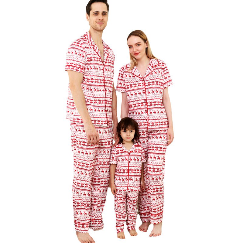 Family Matching Christmas Pajamas Sleepwear Outfits