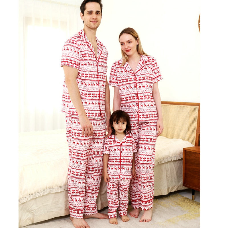 Family Matching Christmas Pajamas Sleepwear Outfits