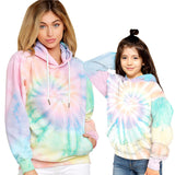 Family Matching Parent-child Autumn Tie-dye Print Hoodies
