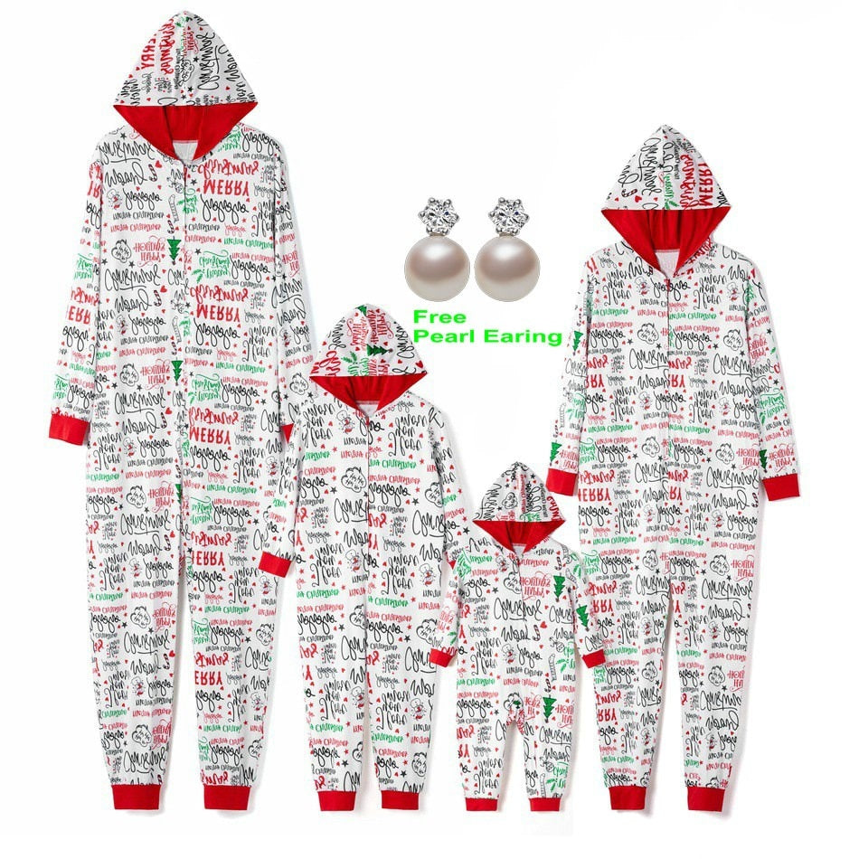 Family Matching Christmas Pajamas Mother Daughter Kid Sleepwear