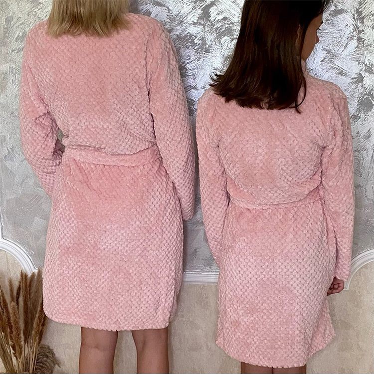 Family Matching Outfits Boy Girls Sleepwear Mom and Me Pajamas Robe