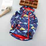 Kids Boy Autumn Winter Dinosaur Jacket Windbreaker Coat