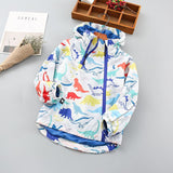 Kids Boy Autumn Winter Dinosaur Jacket Windbreaker Coat
