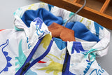 Kids Boy Autumn Winter Dinosaur Jacket Windbreaker Coat