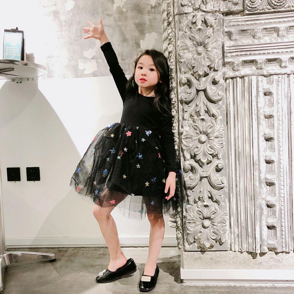 Fashion Girls Tutu Fall Winter Dancing Flower Dresses 2-7T