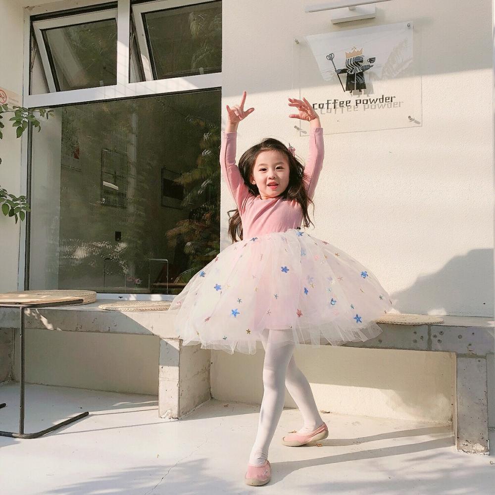 Fashion Girls Tutu Fall Winter Dancing Flower Dresses 2-7T