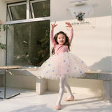 Fashion Girls Tutu Fall Winter Dancing Flower Dresses 2-7T