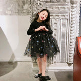 Fashion Girls Tutu Fall Winter Dancing Flower Dresses 2-7T