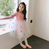 Fashion Girls Tutu Fall Winter Dancing Flower Dresses 2-7T
