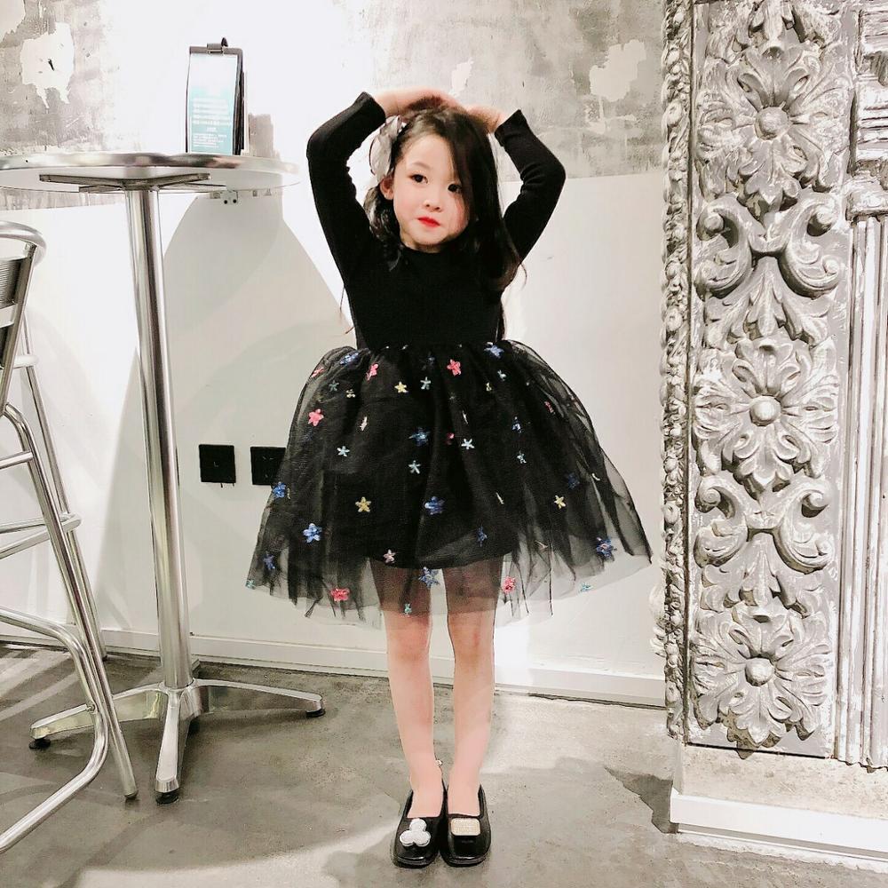 Fashion Girls Tutu Fall Winter Dancing Flower Dresses 2-7T