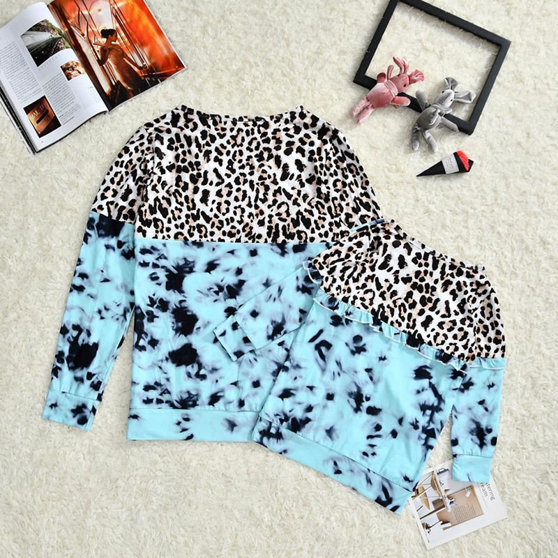 Fashion Family Tie-dye Patchwork Family Matching Autumn Shirts