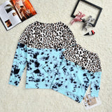Fashion Family Tie-dye Patchwork Family Matching Autumn Shirts