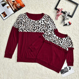 Fashion Family Tie-dye Patchwork Family Matching Autumn Shirts