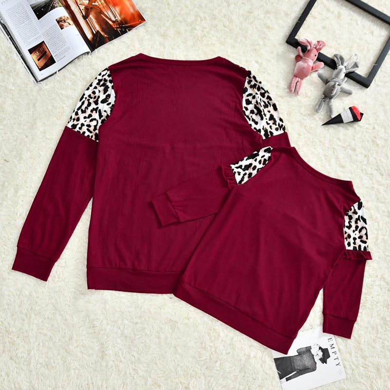 Fashion Family Tie-dye Patchwork Family Matching Autumn Shirts