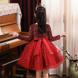 Flower Princess Party Kids Girls Christmas New Year Dresses