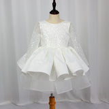 Kid Baby Girls Puffy Prom Gown Flower Bridesmaid Sequins Elegant Dresses