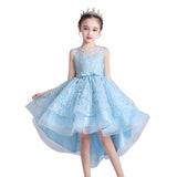 Kids Girl Wedding Party Lace Mesh Elegant Prom Princess Dresses