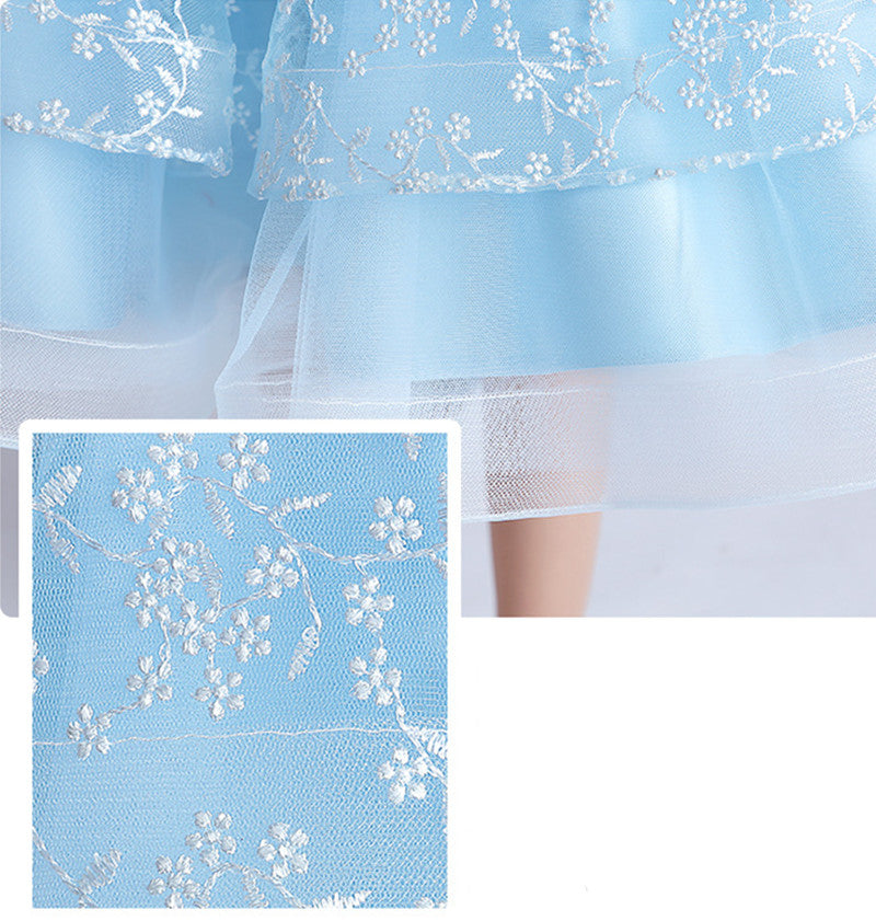 Kids Girl Wedding Party Lace Mesh Elegant Prom Princess Dresses