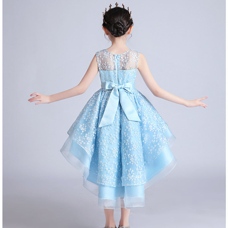 Kids Girl Wedding Party Lace Mesh Elegant Prom Princess Dresses