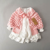 Girl Cardigan Autumn Knitting Wool Bat Sleeve Sweater 2-6Y