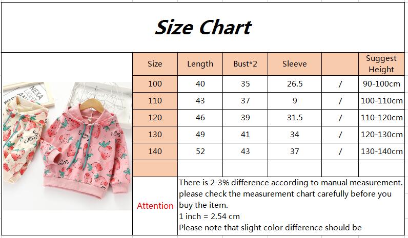 Girl Hoodie Strawberry Long Sleeve Sweatshirt Tops