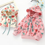 Girl Hoodie Strawberry Long Sleeve Sweatshirt Tops