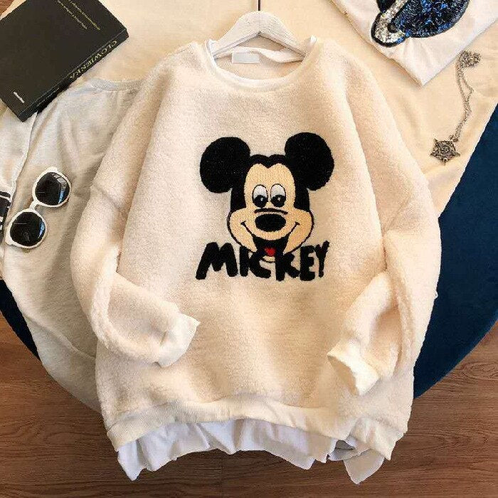 Lamb Sweater Kid Girl Loose Cartoon Print Tops