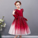 Girls Christmas Dress Long Sleeve Autumn Dress for Girls Winter New Year Costume 3-8Y