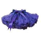 Girls Fluffy Chiffon Solid Colors Tutu Christmas Skirts 2-12 Years
