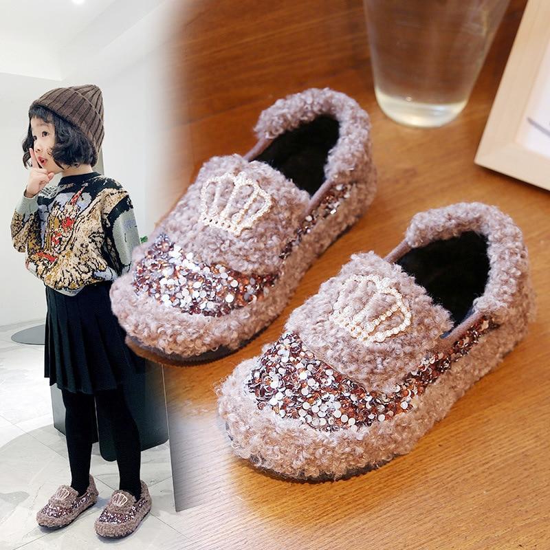 Baby Girls Shoes Children Warm Princess Cotton Shoes