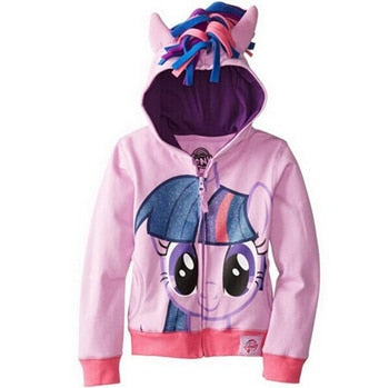 Kids Girls Spring Casual Pony Coats