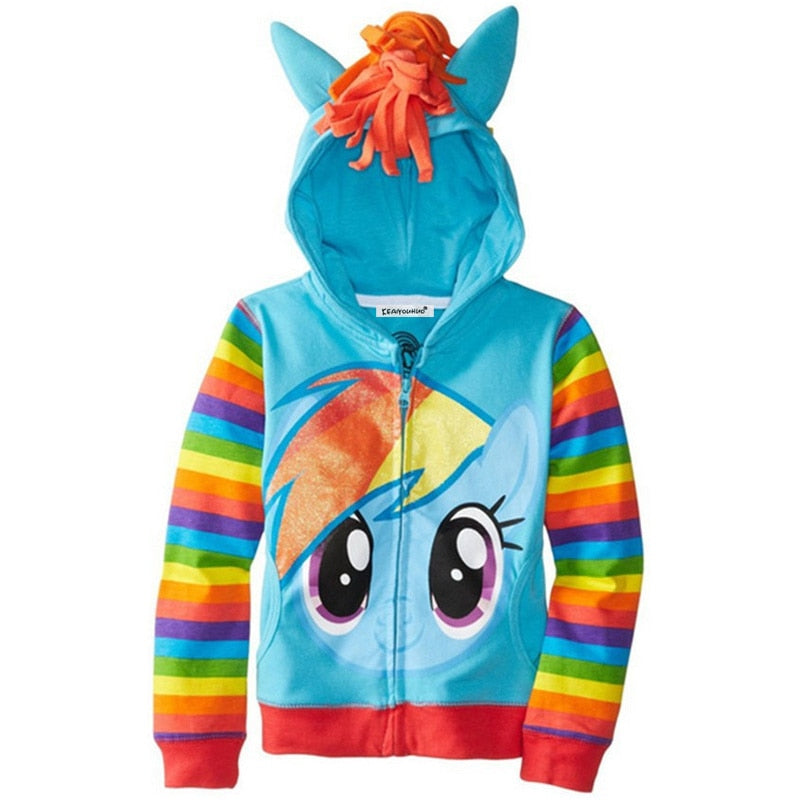Kids Girls Spring Casual Pony Coats