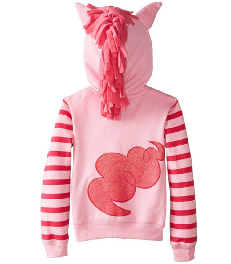Kids Girls Spring Casual Pony Coats