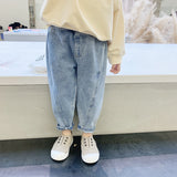 Baby Girls Jeans Autumn Trousers Fashion Denim Pants 2-8 Years