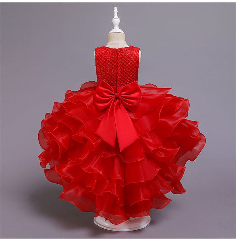 Girls Party Wedding Beaded Embroidery Princess Formal Prom Dress 3-12T - honeylives